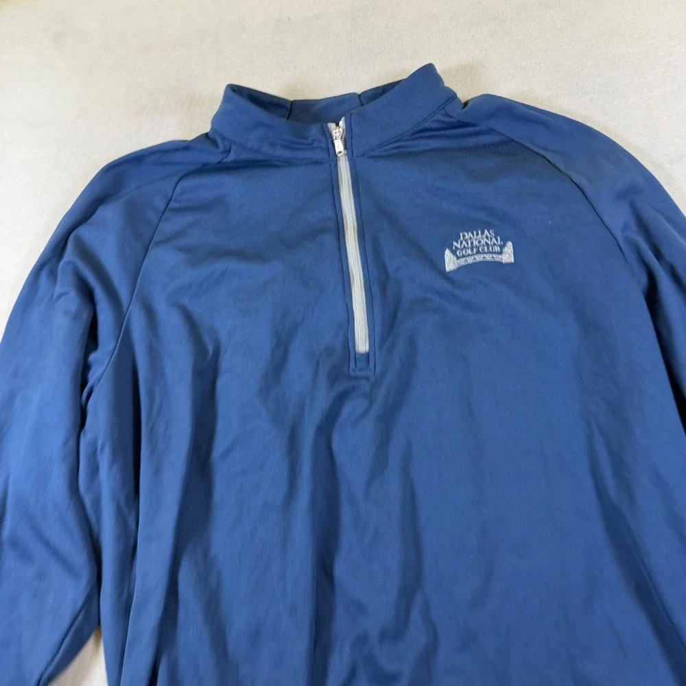 Adidas Golf Dallas National Golf Club Quarter Zip Pullover‎ Blue Mens Large